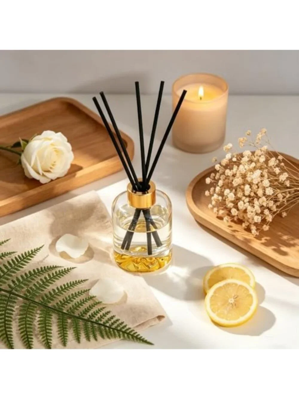 Lemon Verbena Reed Diffuser Set - 5.07 fl oz Scented Home Fragrance Decor